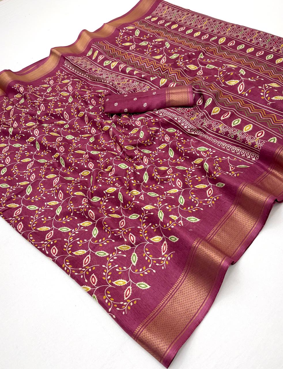 Semi Dola Silk Lehriya Sarees with Jacquard Weaving Borders