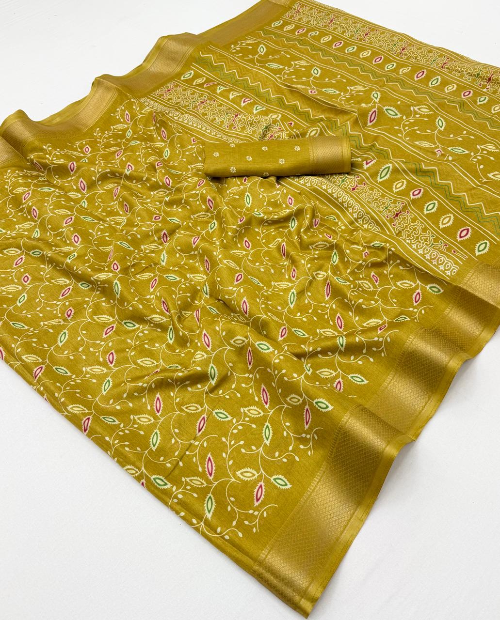 Semi Dola Silk Lehriya Sarees with Jacquard Weaving Borders