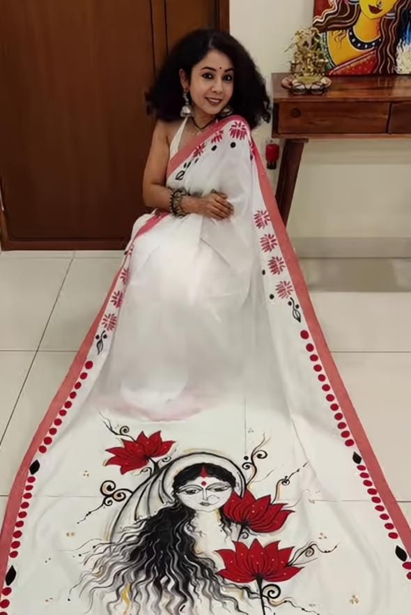 Linen Slub Cotton Sarees