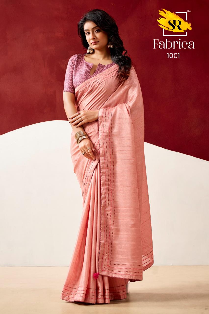 Semi Tussar Silk Sarees with Katha Thread Work Borders