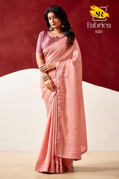 Semi Tussar Silk Sarees with Katha Thread Work Borders