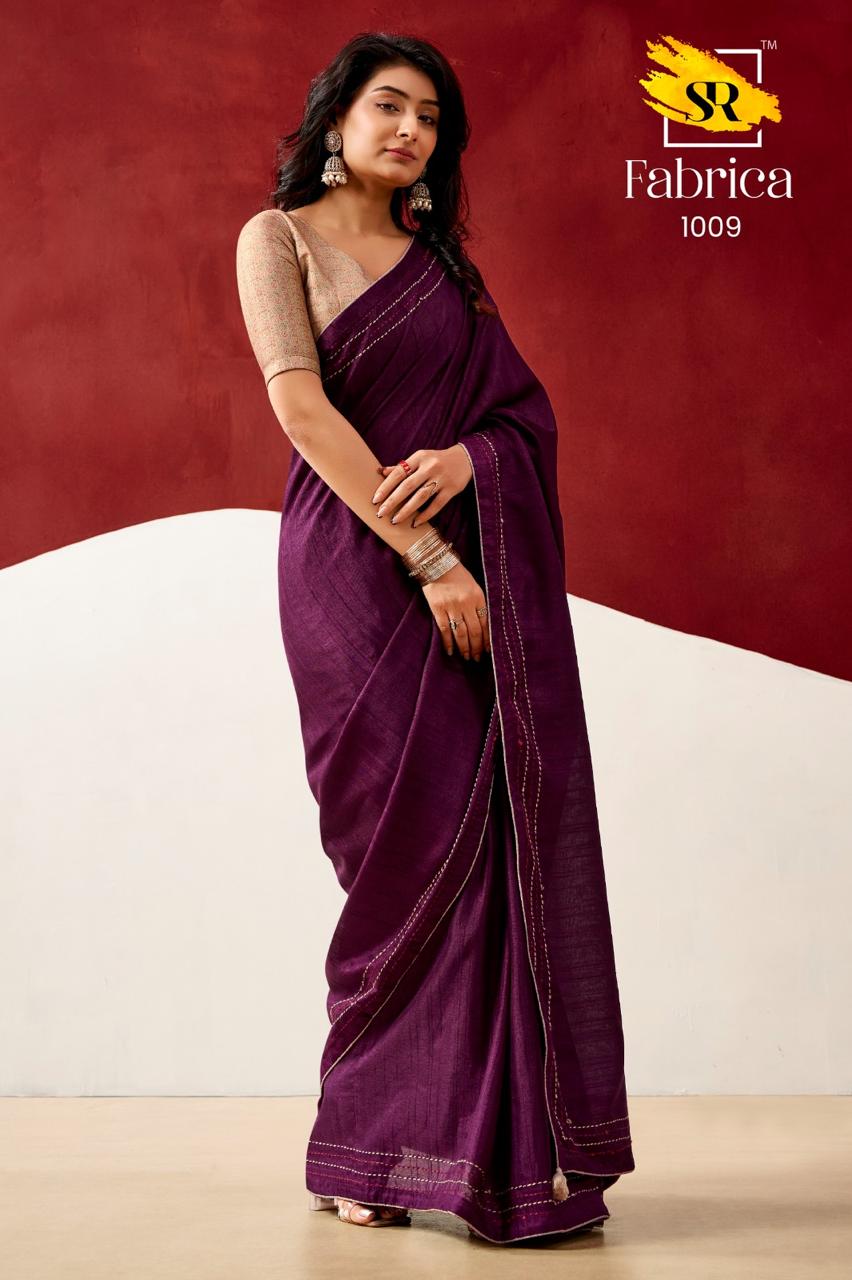 Semi Tussar Silk Sarees with Katha Thread Work Borders