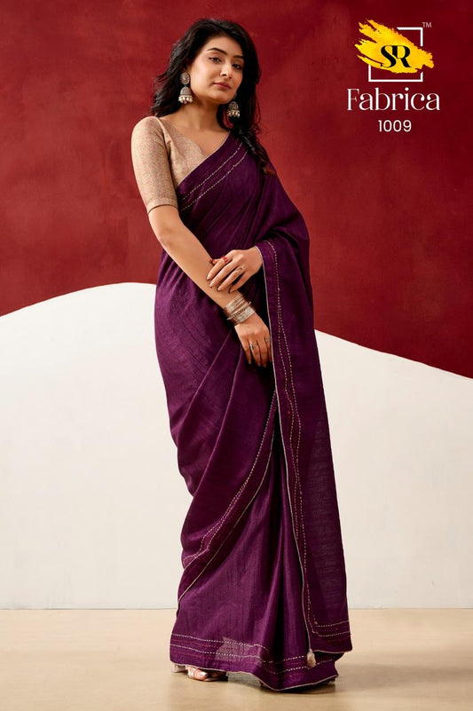 Semi Tussar Silk Sarees with Katha Thread Work Borders