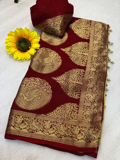 Kanjivaram Cotton Silk Weaving Sarees