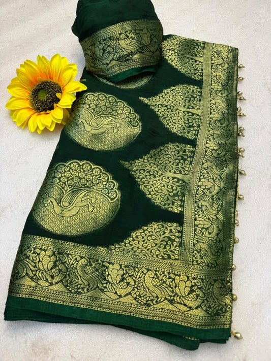 Kanjivaram Cotton Silk Weaving Sarees