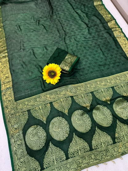 Kanjivaram Cotton Silk Weaving Sarees