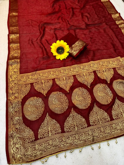 Kanjivaram Cotton Silk Weaving Sarees