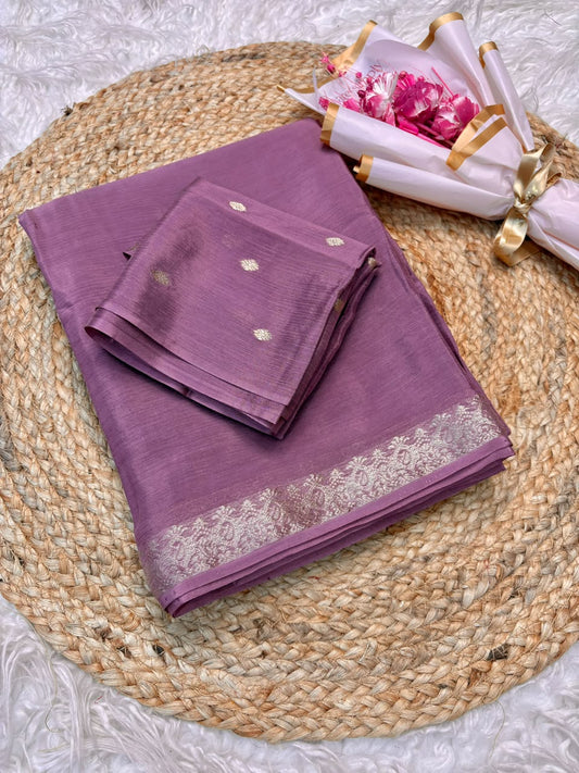 Viscose Georgette Silk Sarees with Viscose Zari Borders