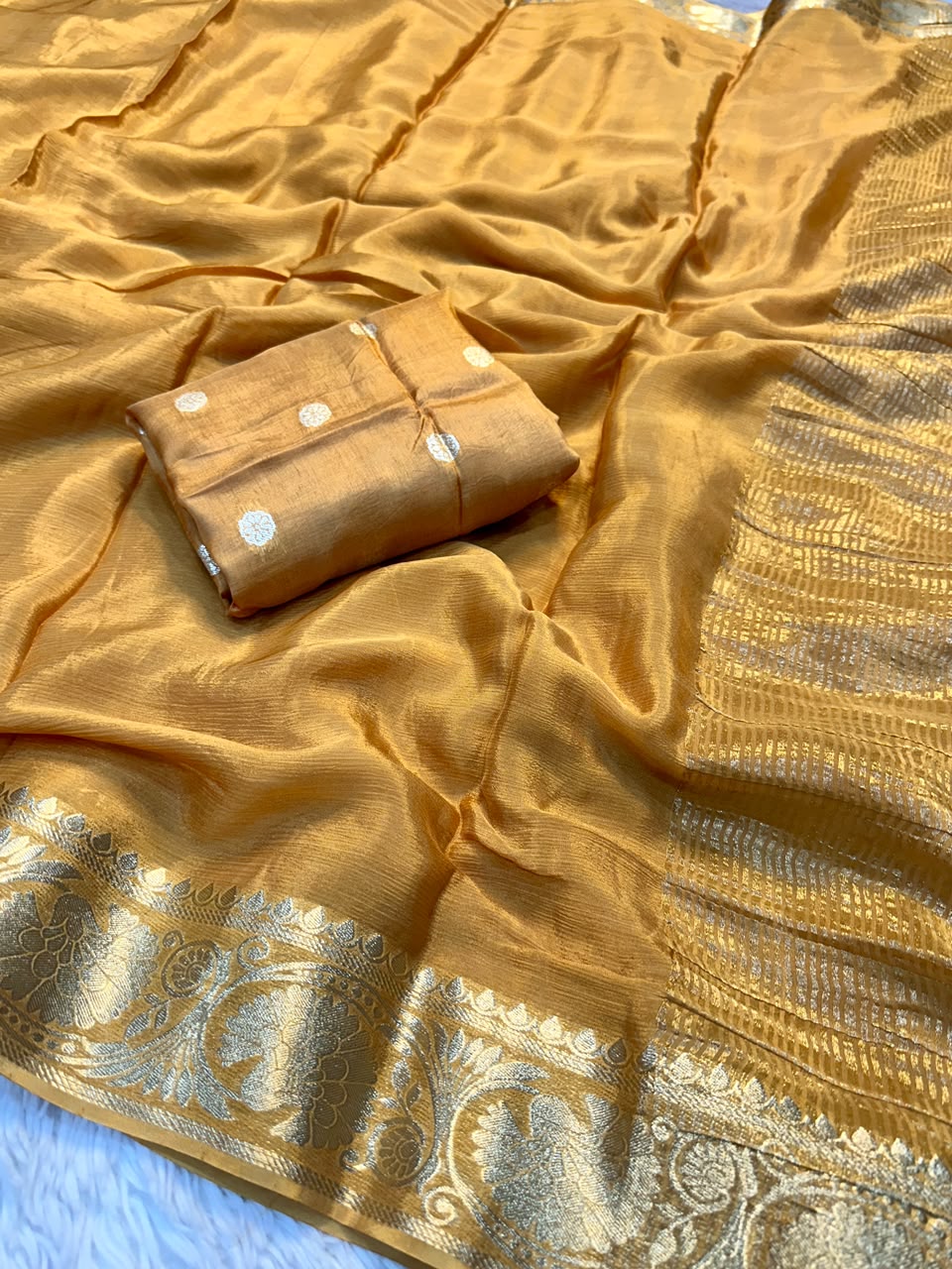 Viscose Mysori Crepe Silk Sarees with Viscose Zari Borders
