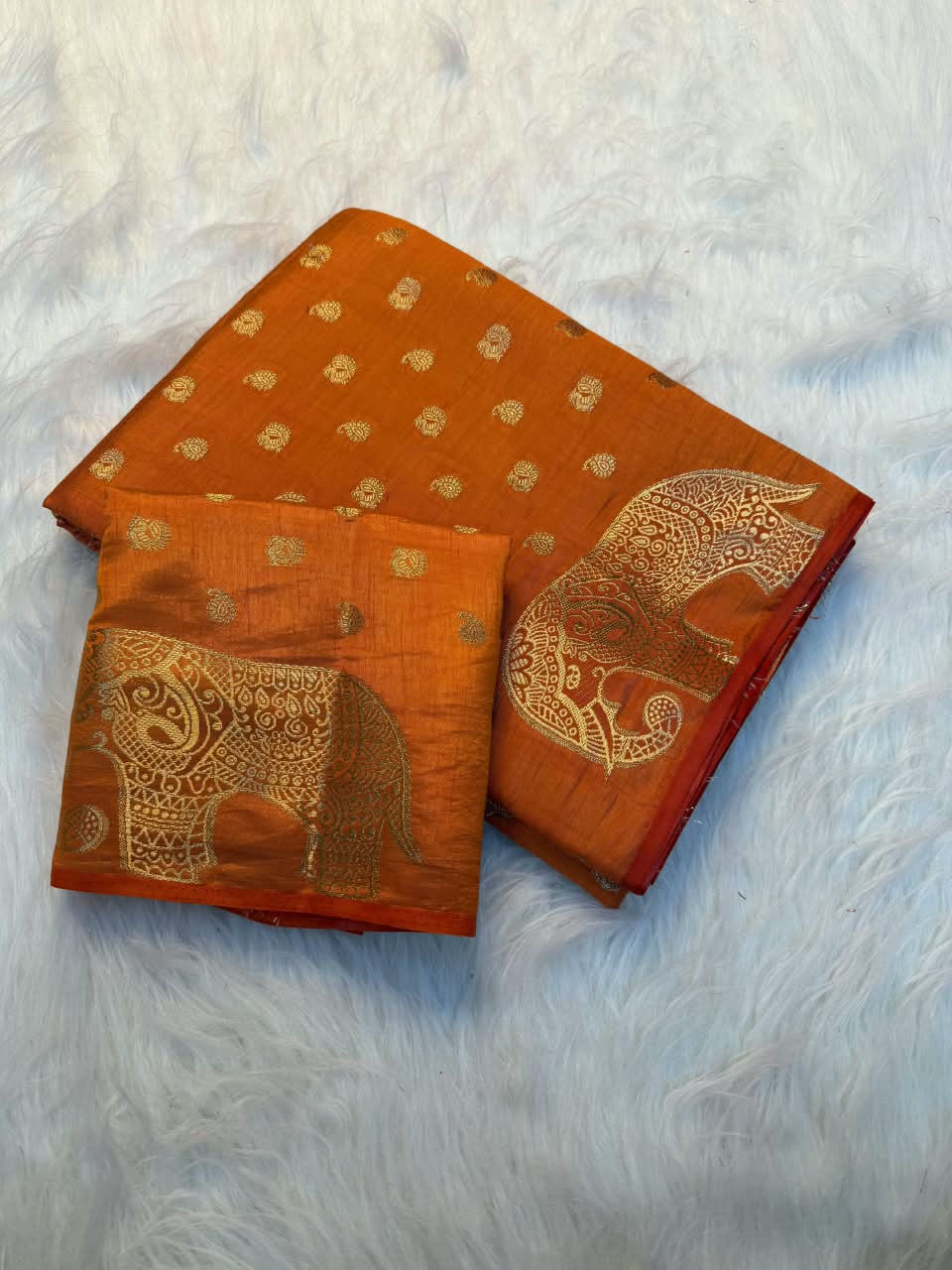 Viscose Tussar Silk Sarees with Viscose Zari Borders & Chit Pallu