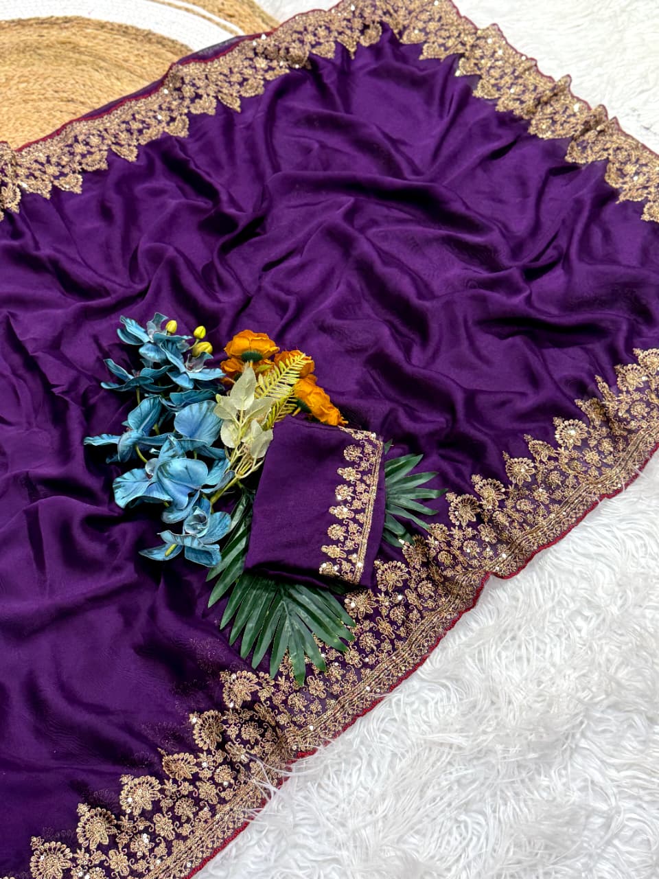 Rangoli Silk Sarees with Sequin & Coding Embroidered Work
