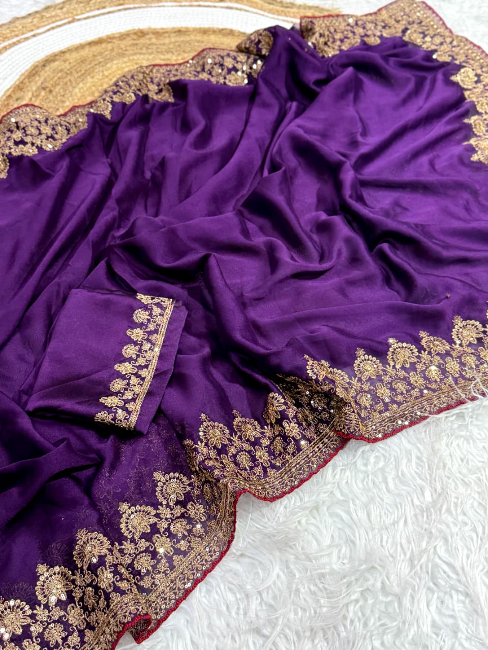 Rangoli Silk Sarees with Sequin & Coding Embroidered Work