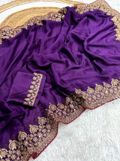 Rangoli Silk Sarees with Sequin & Coding Embroidered Work