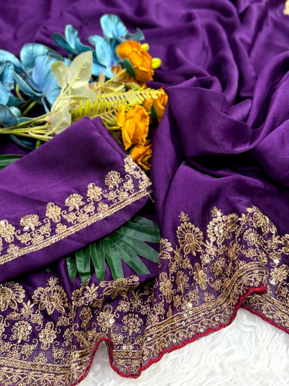 Rangoli Silk Sarees with Sequin & Coding Embroidered Work