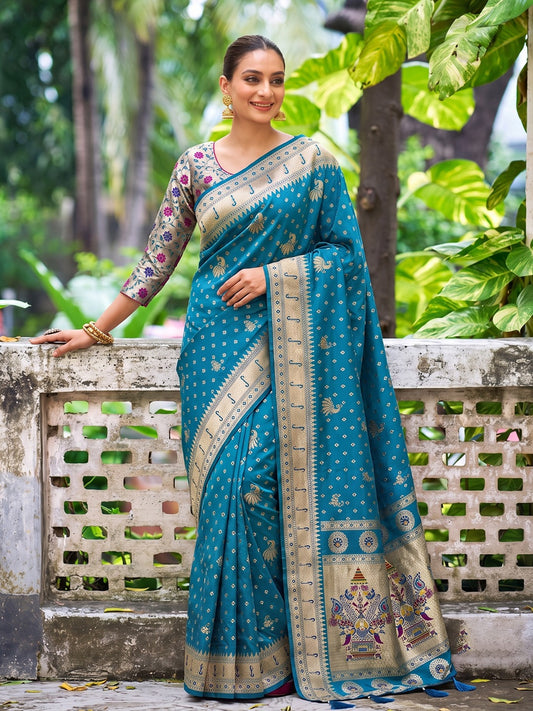 Semi Kanjivaram Banarasi Silk Sarees