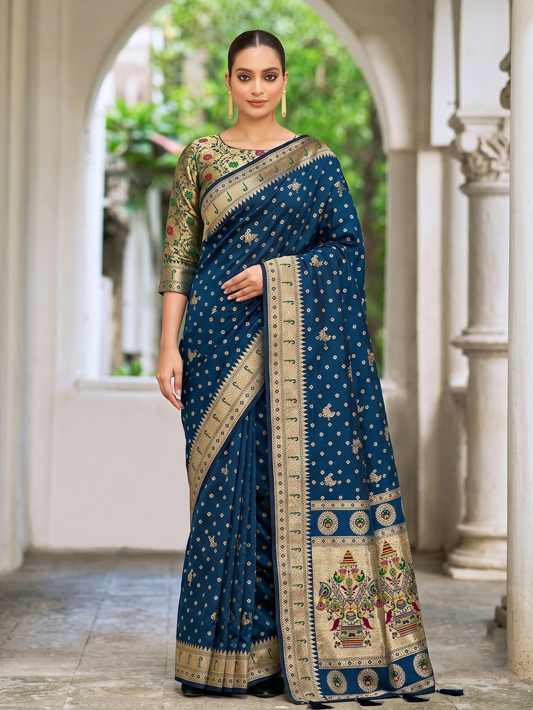 Semi Kanjivaram Banarasi Silk Sarees