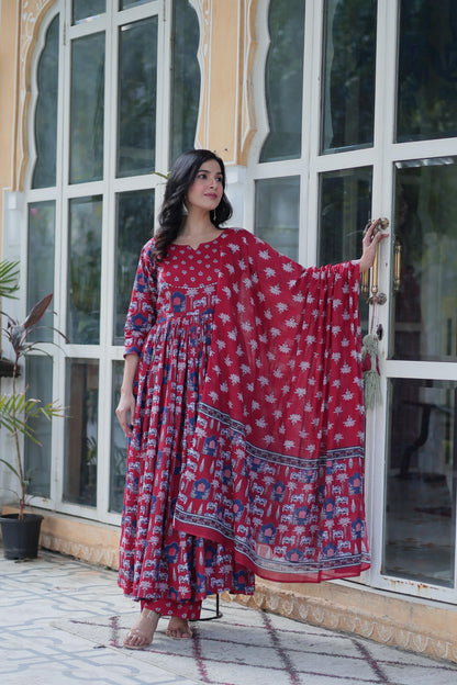 Readymade Soft Pure Cotton Three-Piece Suits