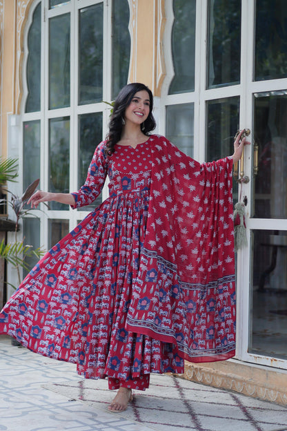 Readymade Soft Pure Cotton Three-Piece Suits