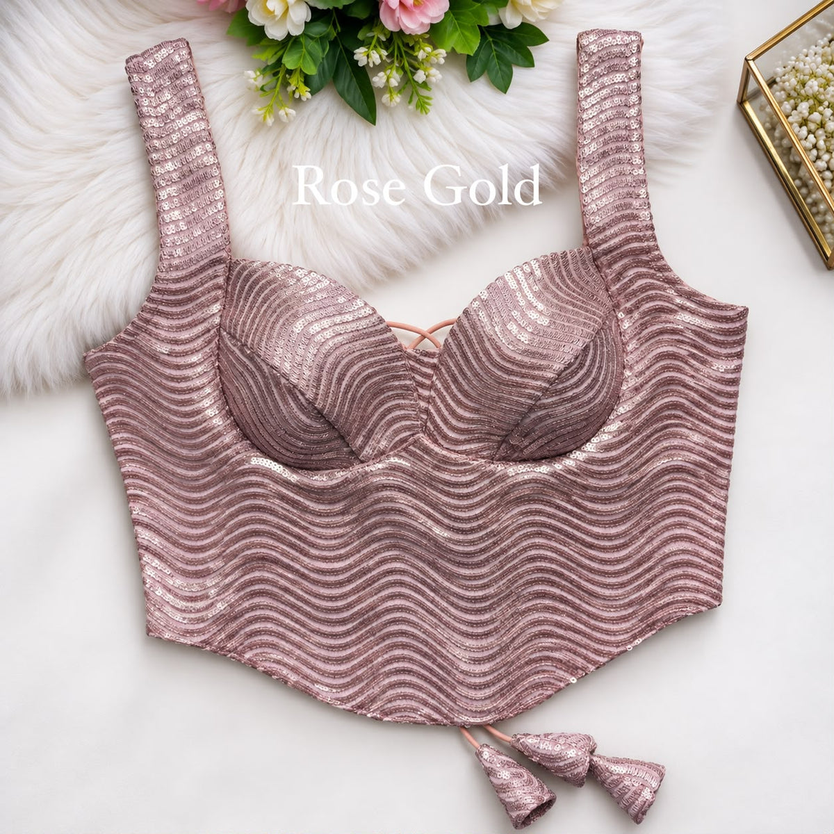 Readymade Sequin Designer Corset Blouses