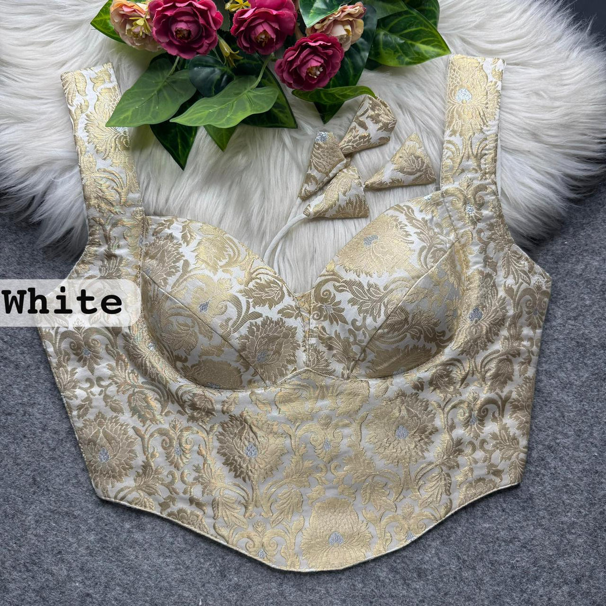 Readymade Brocade Silk Corset Blouses