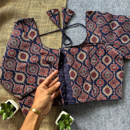 Ajrakh Cotton Ready Made Blouse
