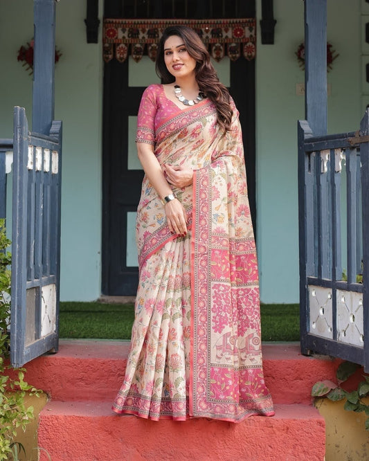 Linen Tissue Silk Saree – ₹999