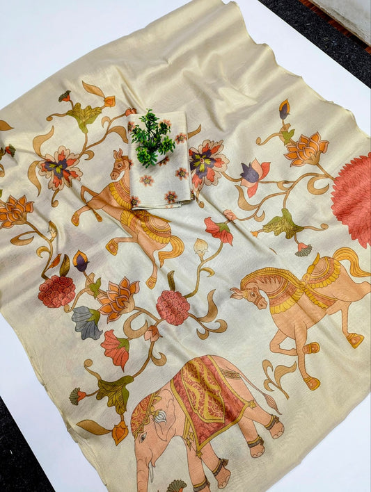 Linen Tissue Silk Saree – ₹999