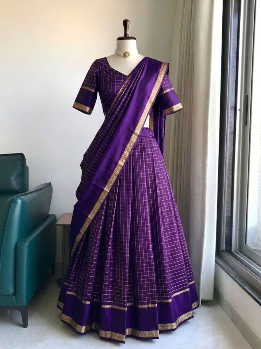 Georgette Viscose Skirt, Blouse & Dupatta Set – ₹1399
