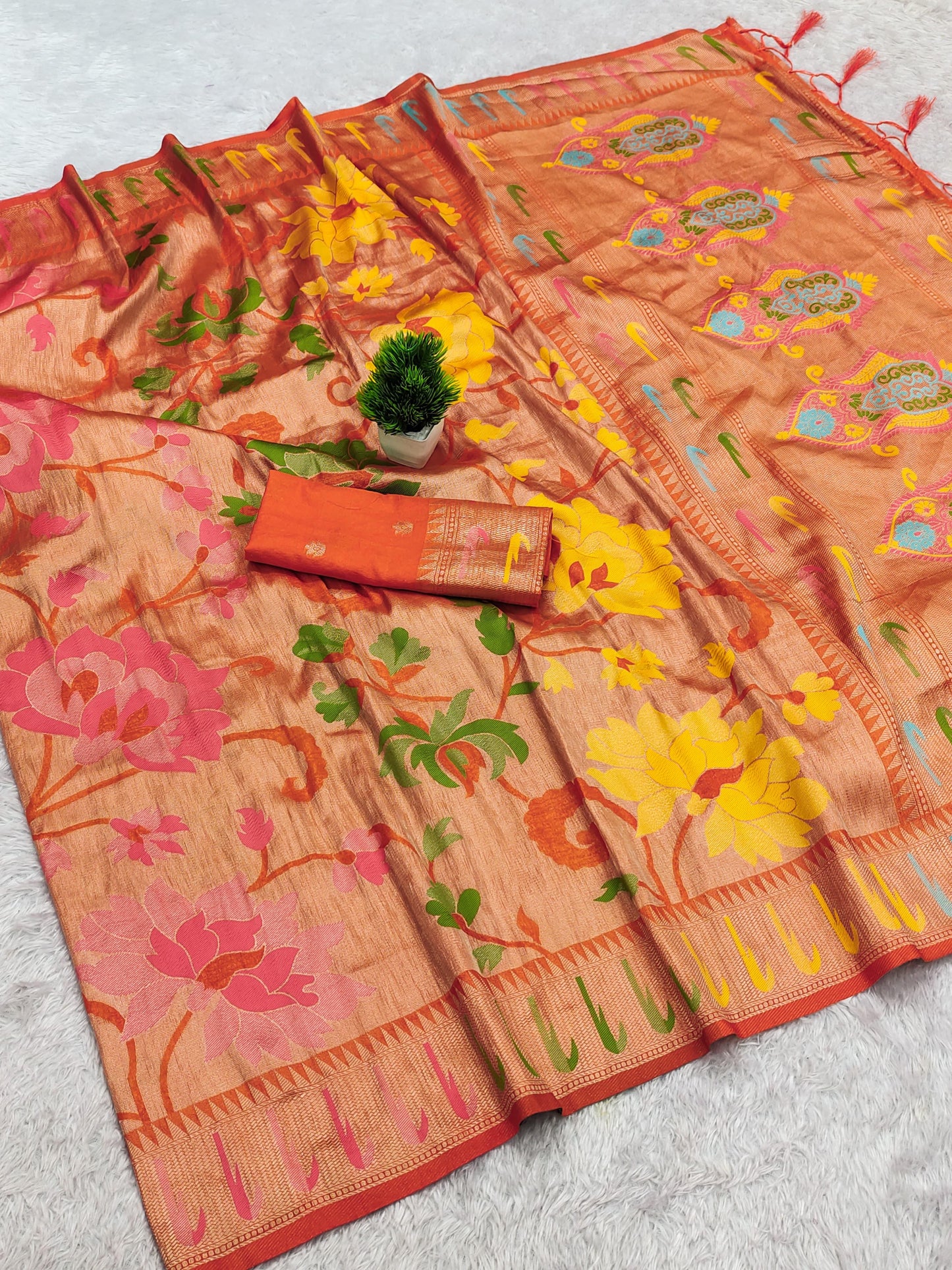 Tissue Paithani Silk Saree – ₹1450