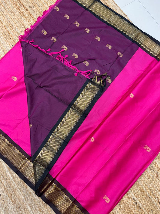 Cotton Silk Sarees with Jacquard Borders