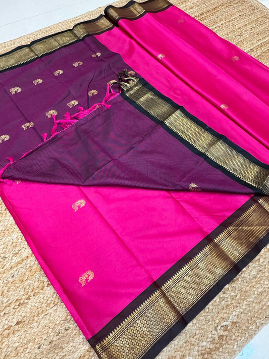 Cotton Silk Sarees with Jacquard Borders