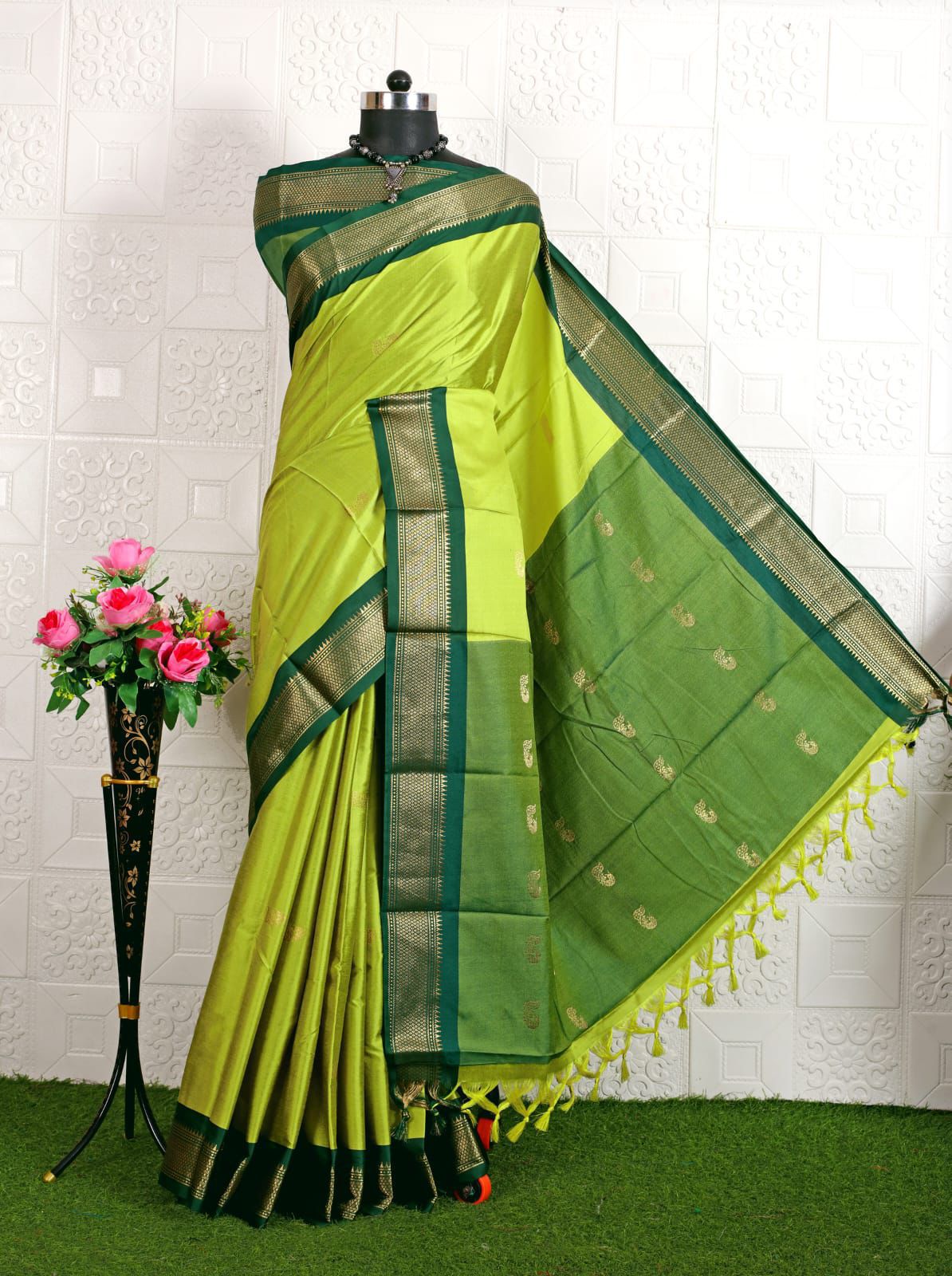 Cotton Silk Sarees with Jacquard Borders