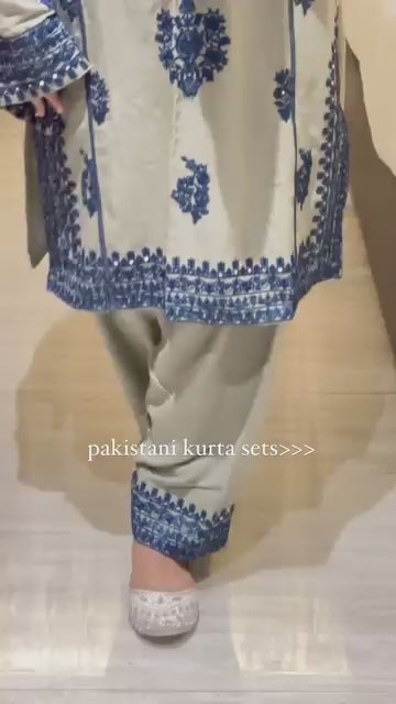 KF-1694 – New Designer Jam Cotton Salwar Suit - Blue