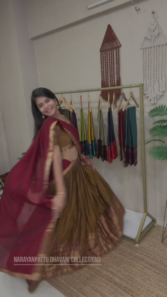 Narayan Petu Cotton Silk Dhavani 1399